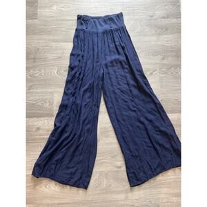 Bella Armore size L XL navy blue wide leg pants
